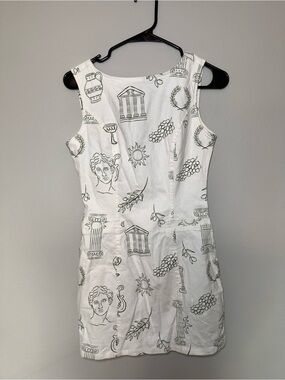 Bailey Rose White Dress with Olive Green Detail